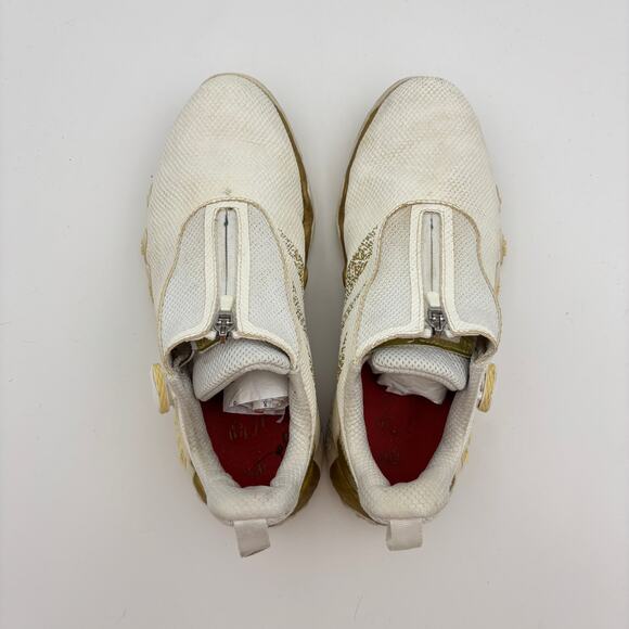 Adidas Codechaos 22 BOA White Gold Spikeless Golf Shoes Men's 8 - Picture 6 of 13